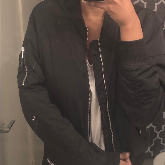 Olive Green Bomber Jacket - Picture 3 of 3